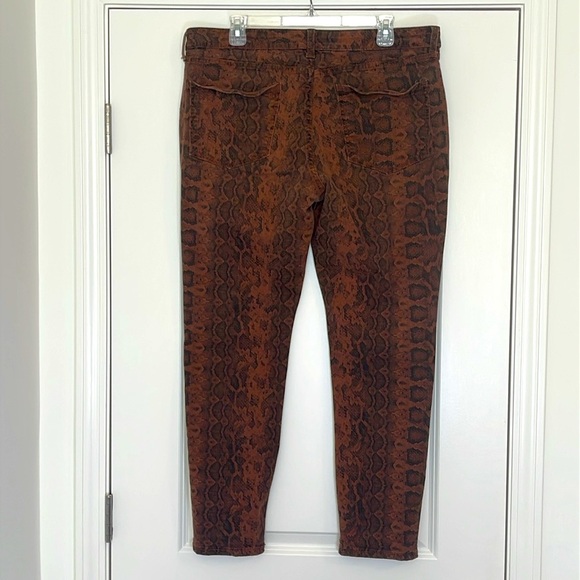 a.n.a. Rust Brown Charcoal Animal Print Skinny Jeans Size 16 - Picture 2 of 7